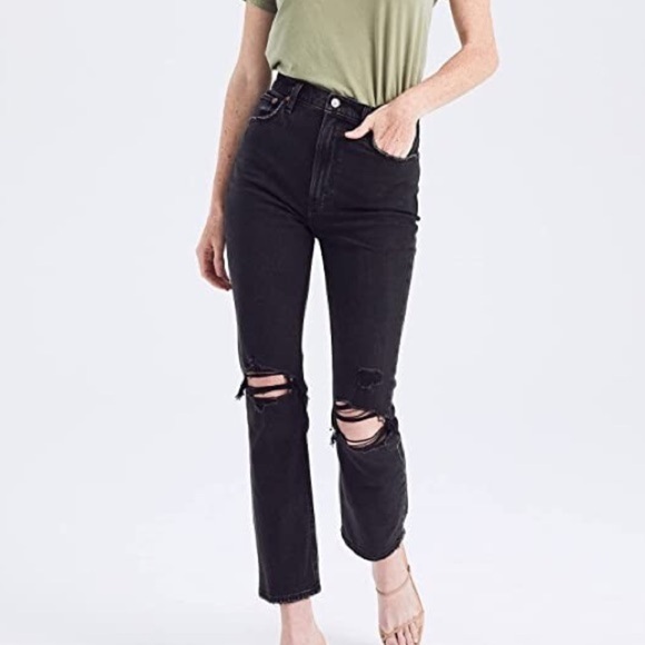 Abercrombie & Fitch Women 28/6R Distressed Ultra High Rise Ankle Straight Jeans - Picture 1 of 12